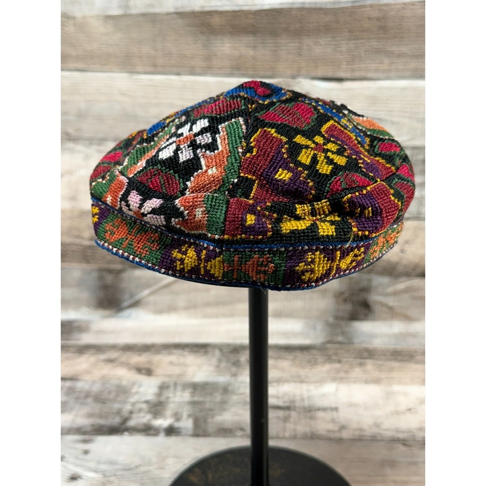 Vintage Central‎ Asian Skullcap Tubeteika Doppi Women Colorful